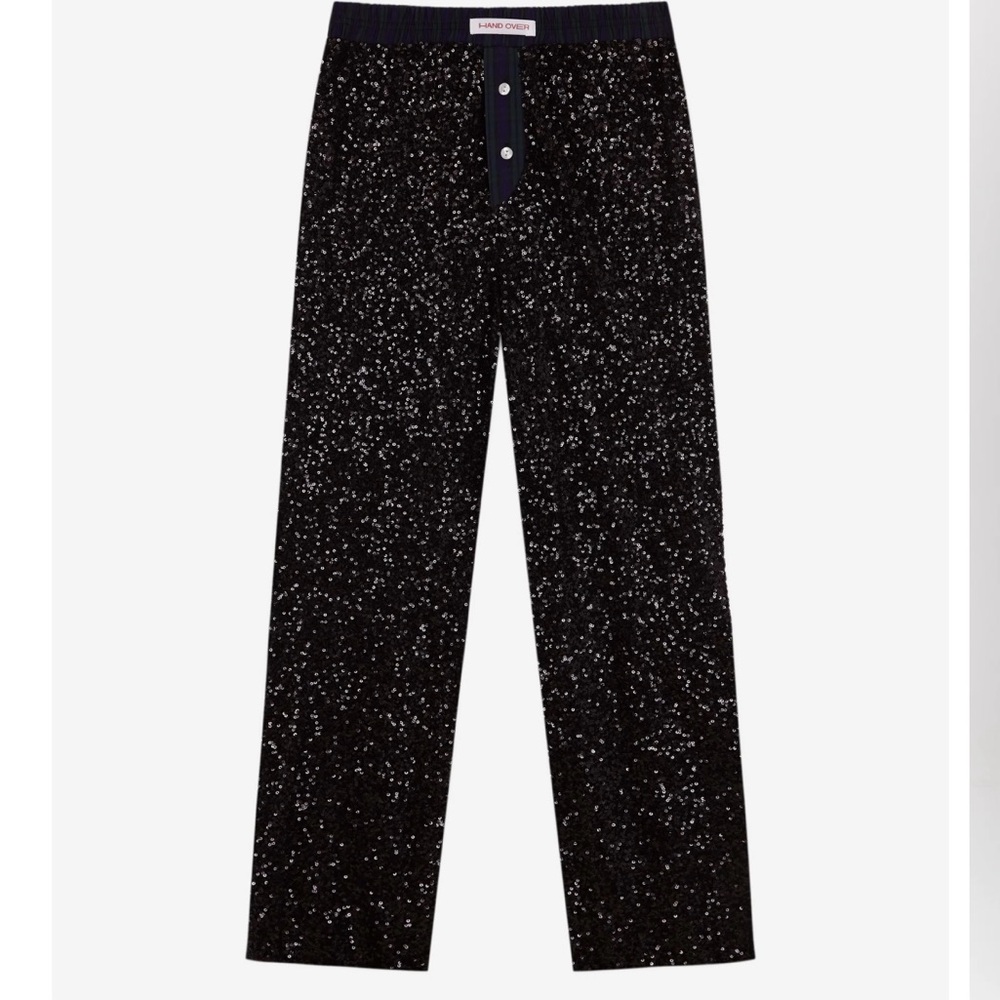 Black Sequin Trousers